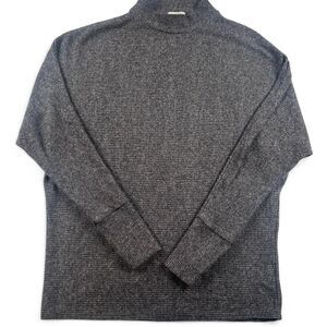 Matty M Women’s Gray & Black Mock Neck Sweater Size Medium